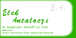 elek antaloczi business card